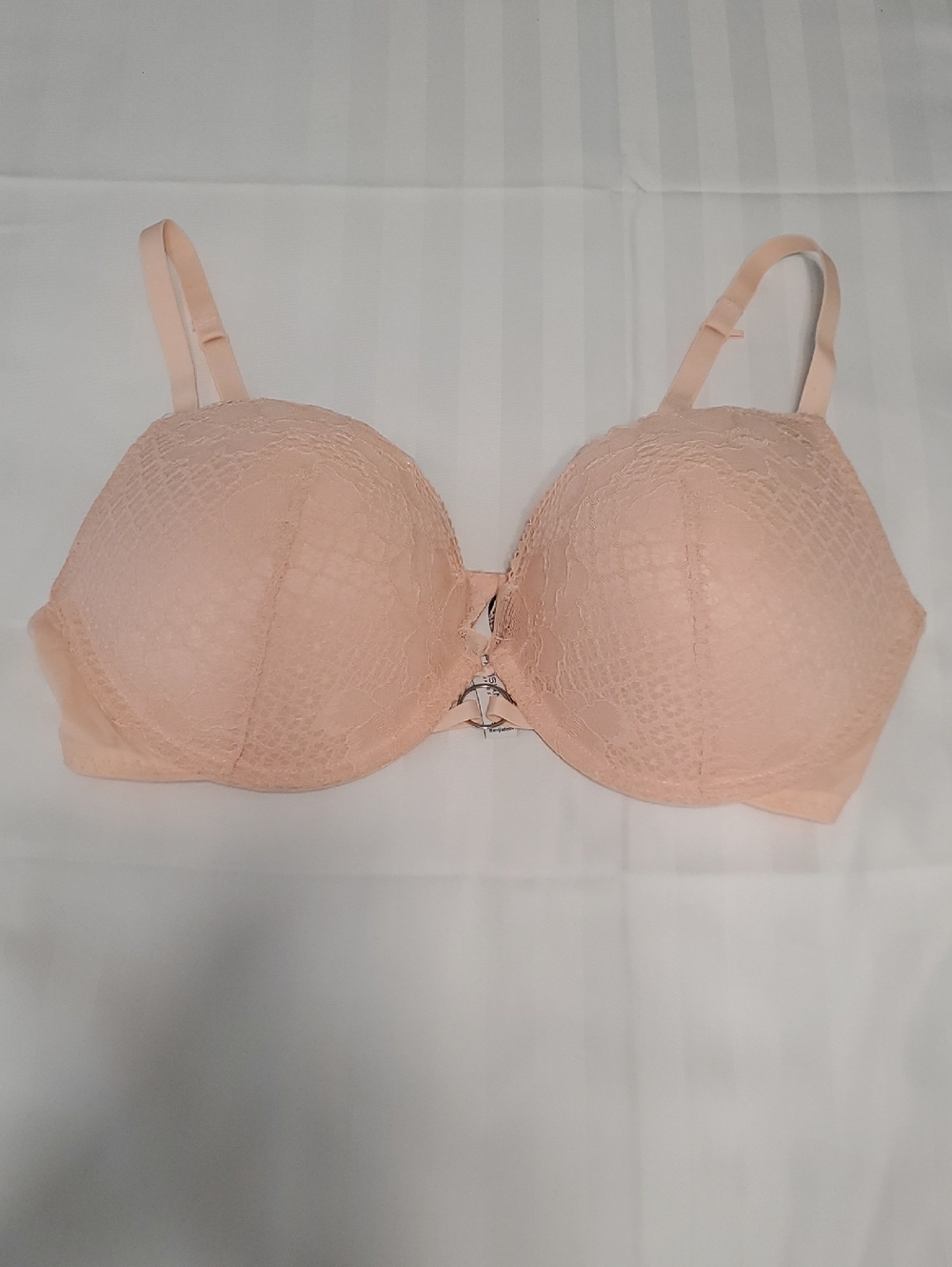Push-Up Lace T-Shirt Bra -  Peach